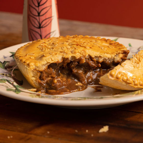 Individual Steak, Stout & Cheddar Pie